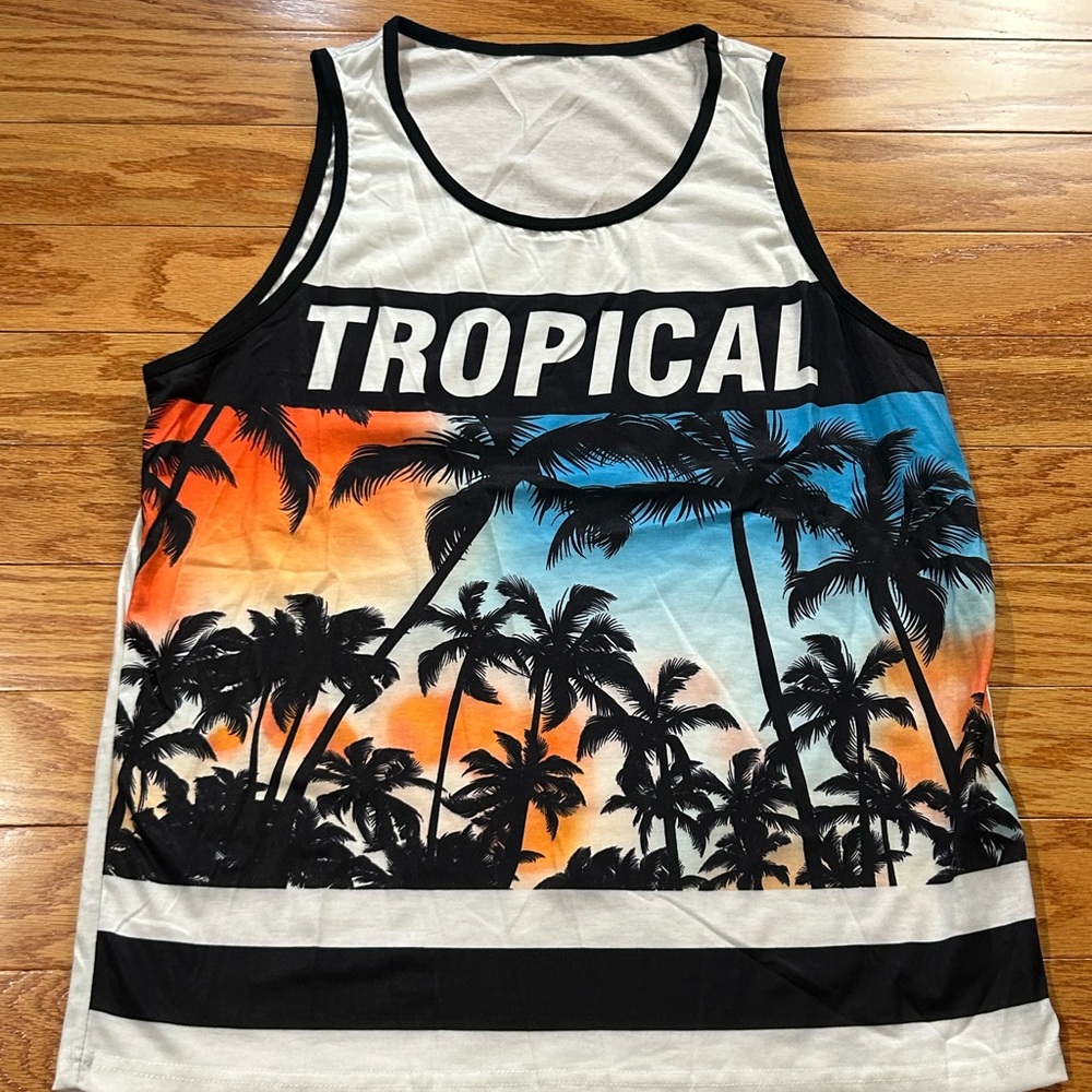 Tropical Palm Tree Tank Top